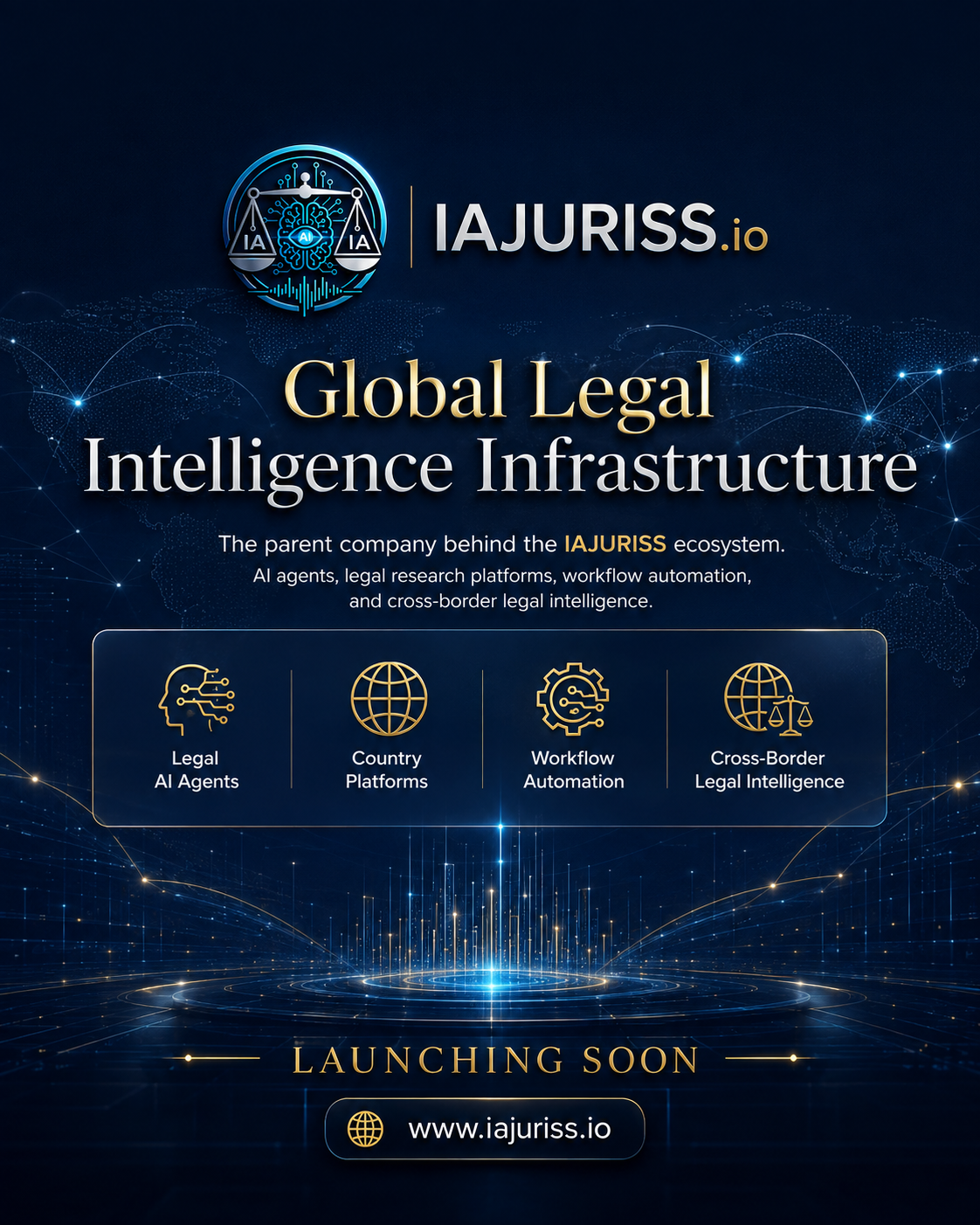 IAJURISS.io — Global Legal Intelligence Infrastructure. Launching soon.